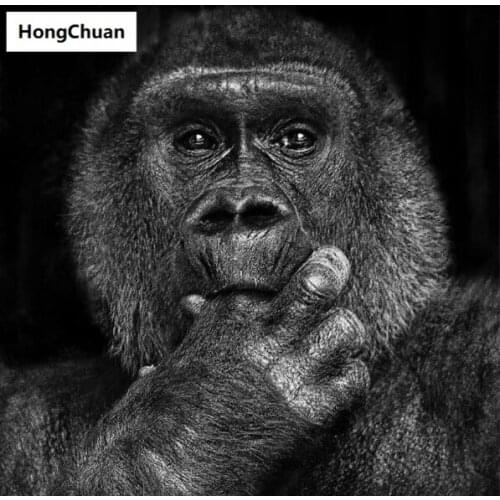 Gorilla 5D DIY Square/Round Diamond Painting Cross Stitch Home Decoration Mural Mosaic Diamond Embroidery New Year Gift