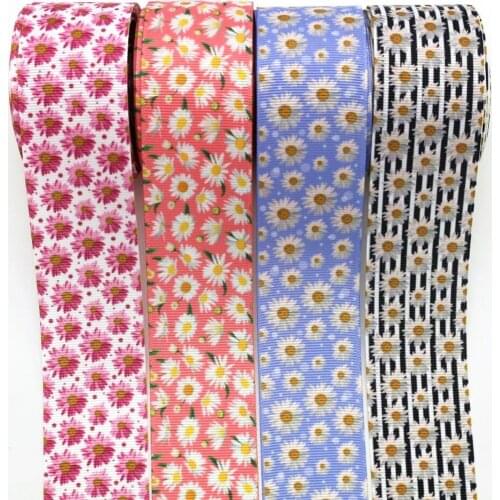 New 1-1/2 38mm flower ribbon 10 yards DIY handmade materials crafts hair bow festival decoration grosgrain