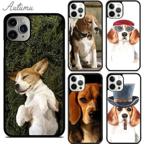 Cute Beagle Dog Phone Case for iPhone 11 12 Pro Max mini X XR XS SE 2020 5 6S 7 8 Plus Samsung Galaxy S8 S9 S10 Cover shell