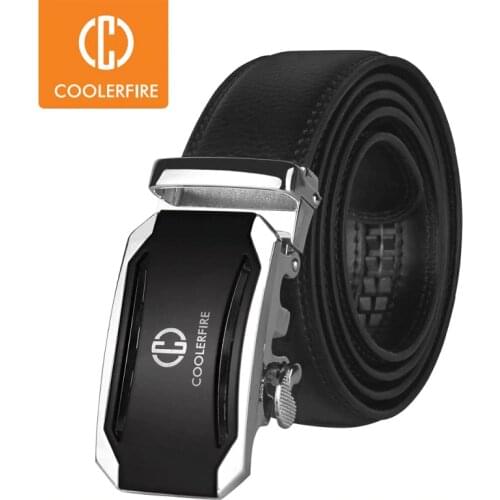 COOLERFIRE Famous Brand Belt Men Top Quality Genuine Luxury Leather Belts for Men Strap Male Metal Automatic Buckle ZD053