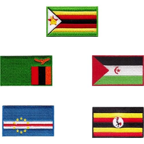 Popula Nation Flag Patches For Clothing National Emblem Patch Sewing On Embroidered Stickers For Clothes Country Iron On Patches