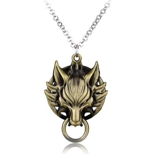 Final Fantasy Cloud Wolf Wolf Head Necklace