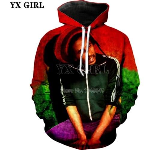 PLstar Cosmos HipHop Reggae Bob Marley Tracksuit Streetwear Unisex New Fashion Pullover 3DPrint Long sleeve Hoodies/Jacket A-8