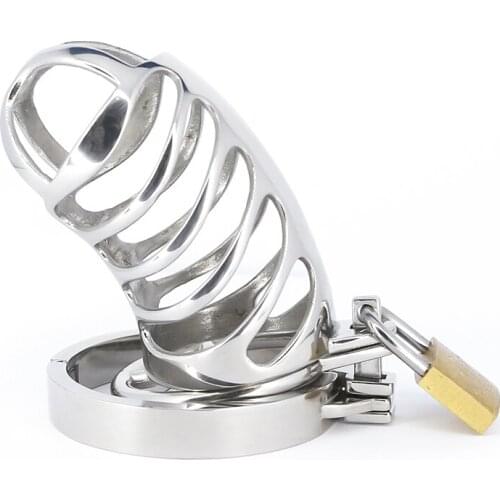 Stop Masturbation Chastity Device Cock Cage With Spiked Lockable Penis Ring Sleeve Delay Ejaculation BDSM Adult Sex Toys For Men