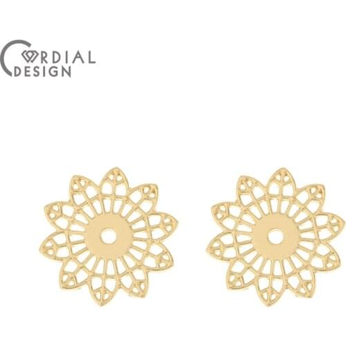 Cordial Design 100Pcs 22*22MM Jewelry Accessories/DIY Making/Hand Made/Jewelry Findings Components/Flower Shape/Earring Pendants
