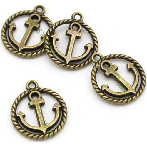 100pcs-Antique Bronze Tone Summer Charms Pendant 18x16mm