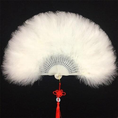 Hand Full Thick Velvet Feather Fan Sub Dance Performances Feather Fan sub-performing Large Sub Fan