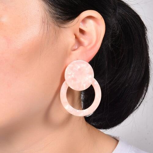 Vintage Acrylic Earrings For Women Bohemian Drop Earrings Big Dangle Drop Earring 2020 Female Fashion Jewelry Holiday Gifts