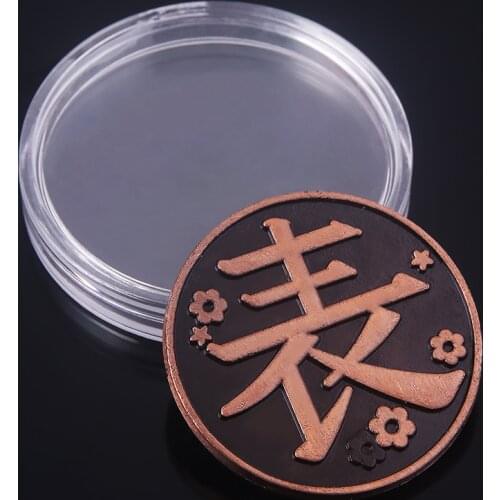 1pc Anime Demon Slayer Coin Cosplay Kimetsu no Yaiba Tsuyuri Kanawo Kochou Shinobu Alloy Metal Coins Tokens Collection Props