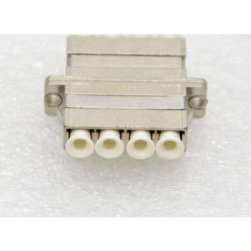 1pcs New Optical Fiber Adapter Connector LC 4 Couplets Duplex Flange Coupler Metal Single Multimode Free Shipping TO Romania
