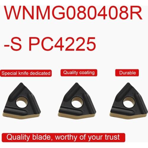 10PCS WNMG080408R-S PC4225 Carbide Inserts High Quality WNMG08 Blade CNC External Turning Tools Lathe Cutting Accessories
