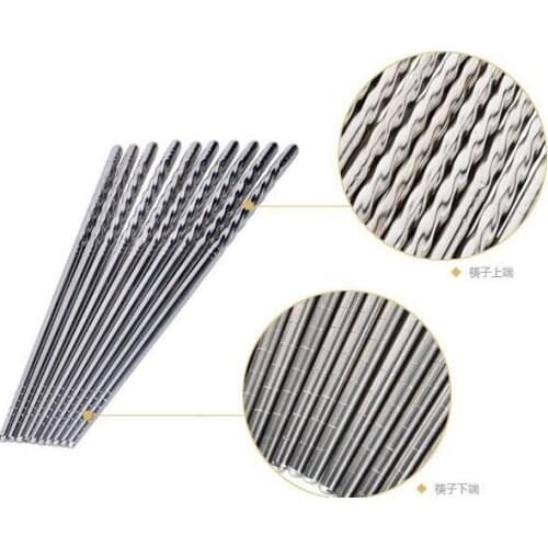 Fashion Hot Home Kitchen Dinnerware Stainless steel chopsticks Chinese Chopsticks Kitchen Rrestaurant Chopsticks MQC 100PAIRS
