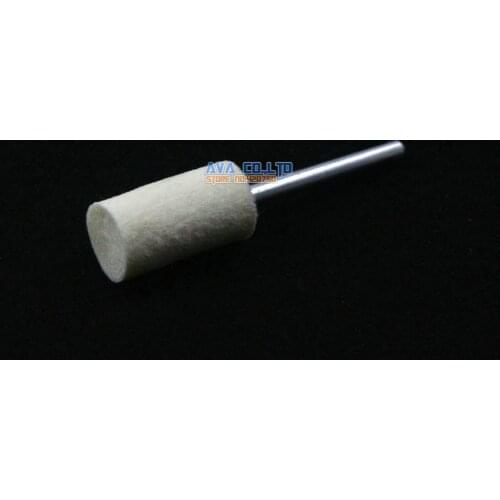 20 Pieces 10x19mm Barrel Mounted Wool Felt Polishing Point Burrs 3mm Shank