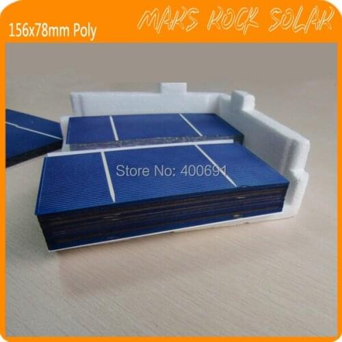 200pcs 2-2.1W 156x78mm (3"x 6") Polycrystalline Solar Photovoltaic Cells good quality Free Shipping