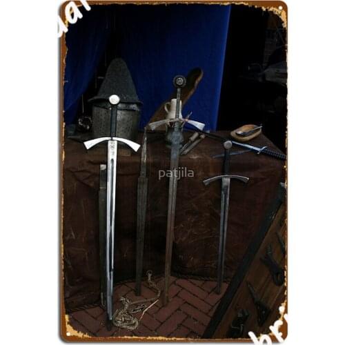 3 Swords And 2 Hats Poster Metal Plaque Create Wall Mural Cave Pub Poster Tin Sign Posters
