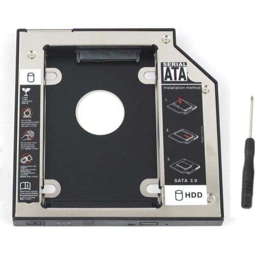 9.5mm SATA 2nd HDD SSD Hard Drive Caddy for HP Elitebook 2540P 2560P 2570P
