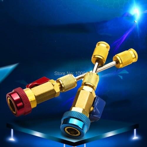 Car A/C Air Conditioning R134A Valve Core Quick Remover Tool High/ Low For R134 Auto Air Condition Accessories 2pcs/set