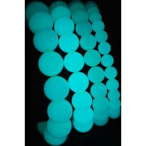 White Fluorite Beaded Bracelets Trendy Gleamy Stone Strand Bracelet for Women Fashion Jewelry Gift Multi Size Choose Dropship