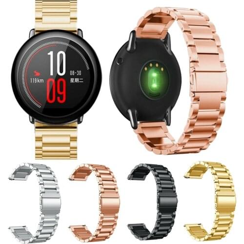 22mm Stainless Steel Band For Xiaomi Huami Amazfit GTR 47mm Pace Stratos Bracelet Strap For GTR 47mm Pace Stratos Watch Band