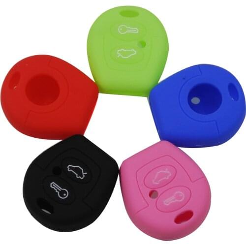 Kutery 2 Buttons Key Case Silicone Protect Shell For F Seat Ibiza Leon Toledo Cordoba Arosa Alhambra Exeo FR For VW Sharan