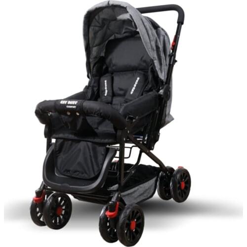 Carry capacity: 15 kg Two-Way Full Retractable Awning Baby Stroller-Back tekerlerde brake system
