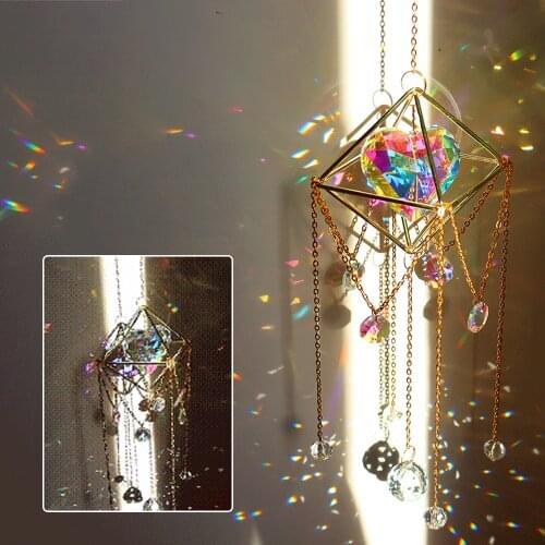Crystal Chandelier Crystals Ball Prism Pendant Rainbow Maker Hanging Chakra Cascade Home Garden Decor