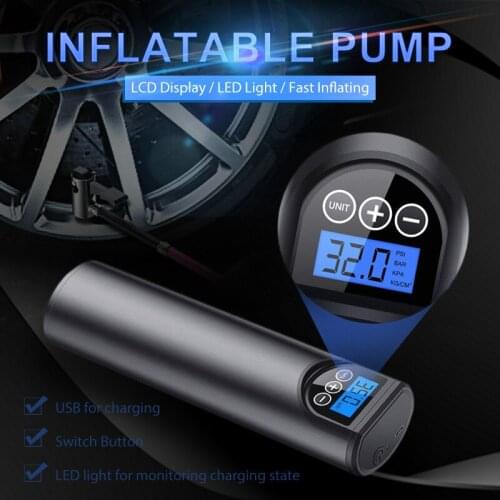 12V 150PSI Rechargeable Air Pump Tire Inflator Cordless Portable Compressor Digital Car Motorcycle Bicycle Tyre Pump Tires Tools