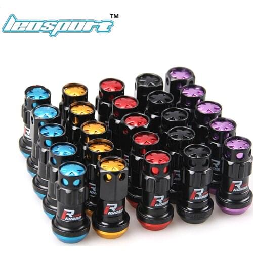 Leosport-New Style Wheel Nuts Iron Racing Lug Nuts 20pcs lock racing lug nuts + 2 set security key Wheel Screw Nuts