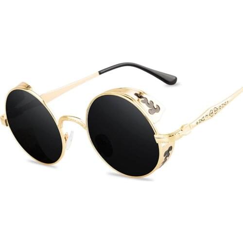 Bohosco Metal Frame Round Men Sunglasses Luxury Brand Designer Women Mirror Sun Glasses Vintage Traveling Modis Oculos Eyewear