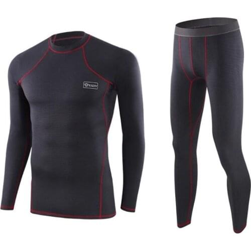 Men Outdoor Thermal Functional Underwear Set Hollow Fiber Quick Dry Heat Warm Shirts Suit Training Climbing Riding Sports Suit