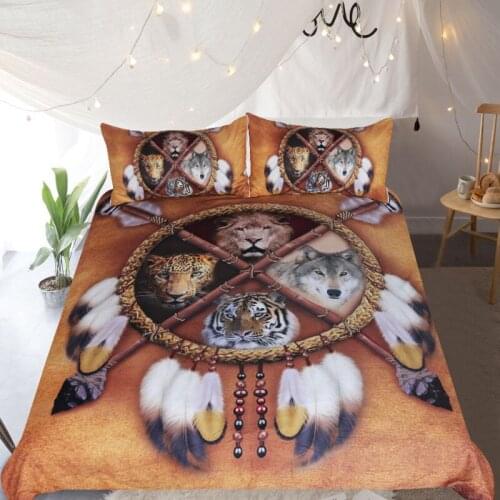 Beast of Prey Pattern Duvet Cover High Quality Home Textile Quilt Cover with 2 Pillowcase Fashion Bedding 3 Pcs Set and Sheet