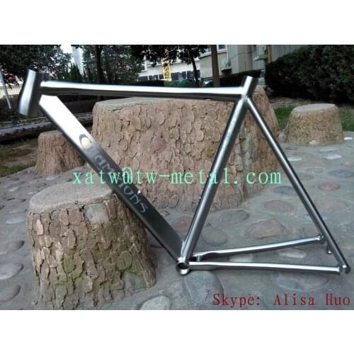 New design!! titanium road bike frame with taper head tube