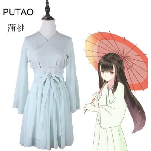 Daily Wear Chinese Style PUTAO (Grape) Dress Light Green Mori Girl Vintage Dress Summer