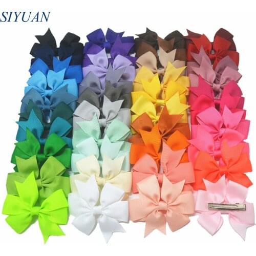 Wholesale 600pcs/lot 3" Grosgrain Ribbon Bow WITH Clip Little Girl Fashion Hairpin Kids Headwear Factory Price FC11