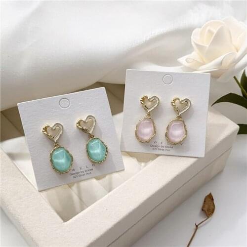 Simple Candy Love New Drop Earrings Wedding Hearts Vintage Earrings