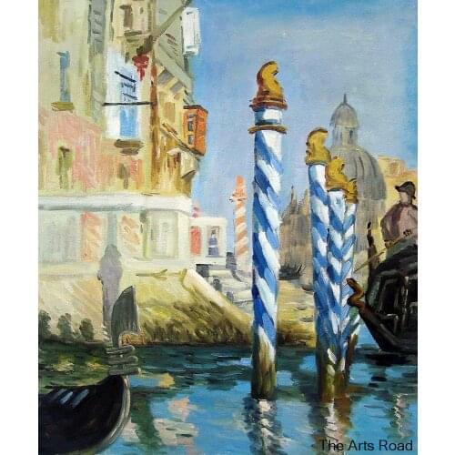 Handpainted City Scenes Painting The Grand Canal, Venice by Edouard Manet Oil on Canvas Wall Art Oil Paintings