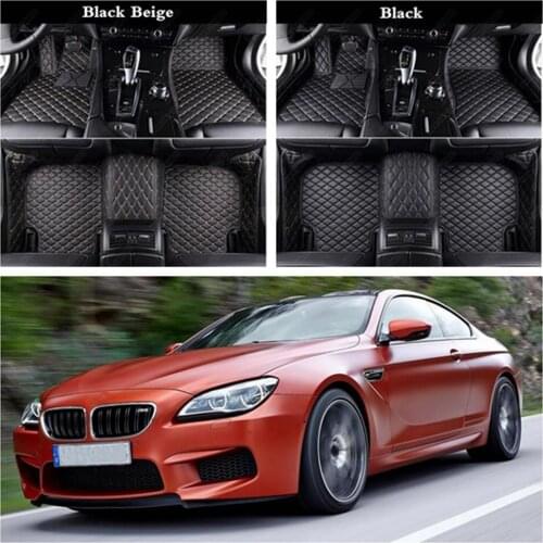 Luxury Leather CAR Floor Mat for BMW M2 M3 M4 M5 M6 3GT 5GT I3 Auto Carpet Cover Dust-proof Automobile Floor Mats
