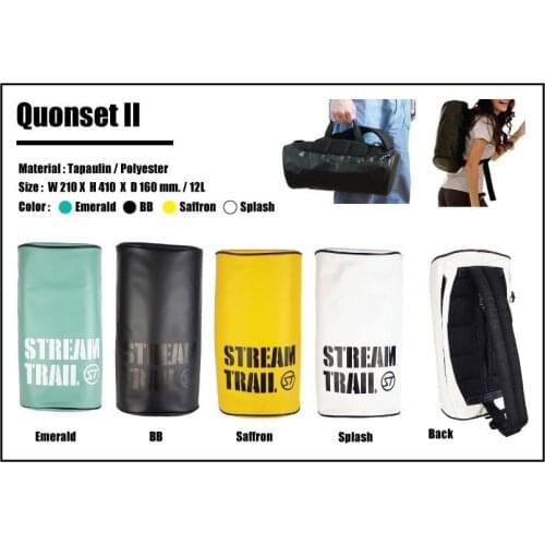 Stream Trail Waterproof Outdoor Quonset II 12L Dry Backpack Bag Sack Water Resistant Urban City Office Padded Back Against Theft