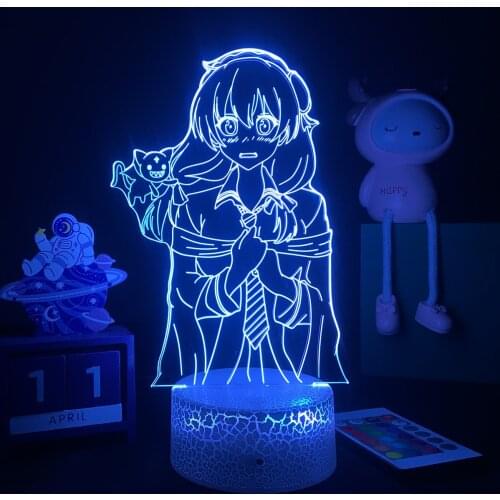 KonoSuba Led Night Light Yunyun Lamp for Bedroom Decor Birthday Gift KonoSuba Yun Yun Light 3d Lamp Anime