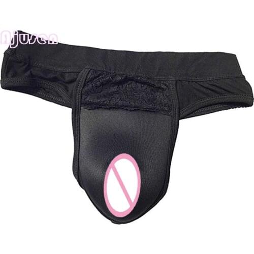 Camel Toe Control Panty Fake Vagina Underwear Sexy G-Strings Hiding Gaff Shapewear Ajusen for Transgender Crossdresser Shemale