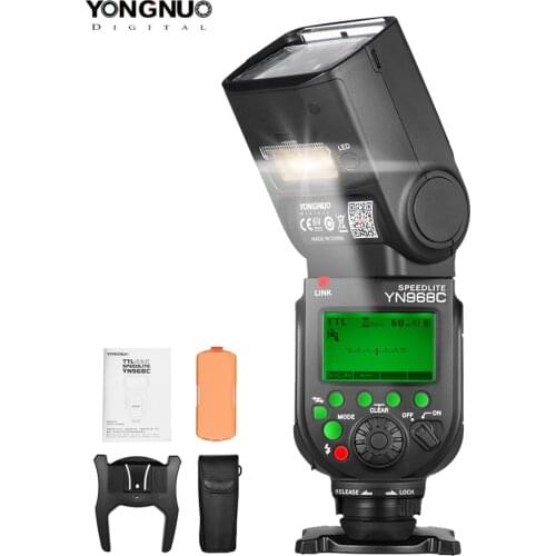 YONGNUO YN968C Wireless TTL Flash Speedlite for Canon DSLR Cameras 1/8000s HSS Built-in LED Light Compatible with YN622C YN560