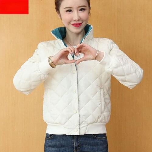 2021 Winter Women Clothing Jacket Female High Quality Stand Collar Parkas Outwear Short Thicken Warm Coat Casaco Feminino Y452