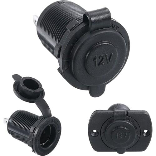 1pc 12V Waterproof Car Cigarette Lighter Socket Auto Boat Motorcycle Tractor Power Outlet Socket Receptacle Accessories
