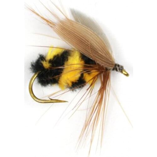 20Pcs Mini Insect Bait Bumble Fishing Artificial Bee Fly Trout Fishing Lures Bionic Bionic Handmade Honeybee bait fly Fishing