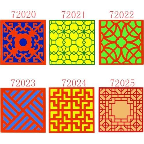 20x20CM 6pcs/set Chinese Styles Cake Fondant Decoration Stencils Molds Home Window Wall Paiting Template