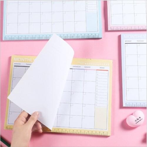 54 Sheets Of A4 Weekly Planner Desktop Planner Schedule Book Agenda2021 2022 School Stationery Carnet Simple Cute