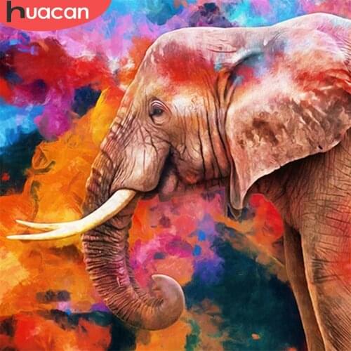 HUACAN 5d Diamond Painting Elephant DIY Mosaic Animal Full Square/Round Diamond Embroidery Handicraft Home Decor