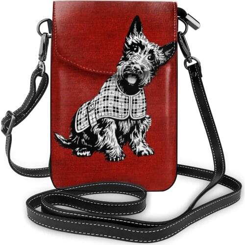 NOISYDESIGNS Leather Shoulder Bags Womens Bag Street Crossbody Westie Print Quality Teenage Purse And Handbags Hasp bolso mujer