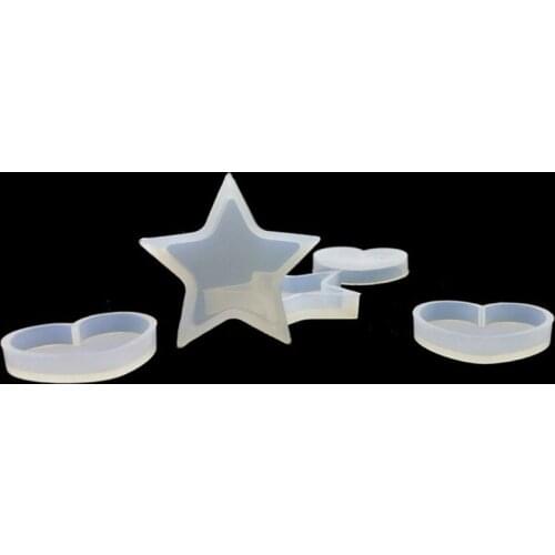 DIY Star Heart Silicone Resin Mold Resin Necklace Pendant Jewelry Making Tools