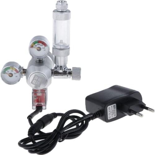 Dual Gauge Aquarium CO2 Regulator Bubble Counter Check Valve